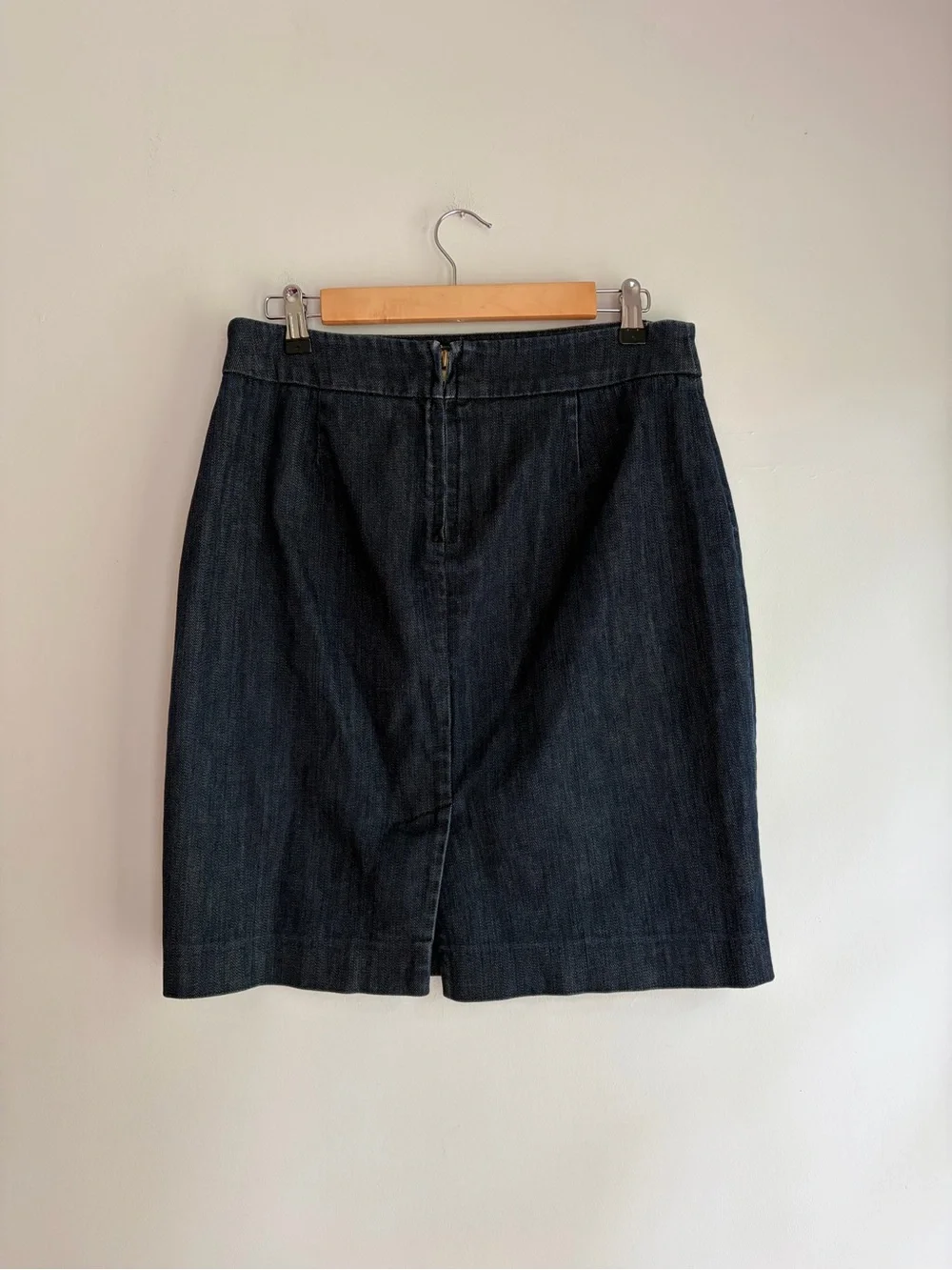 J. Crew Dark Blue Cotton Denim Pencil Skirt Size 10